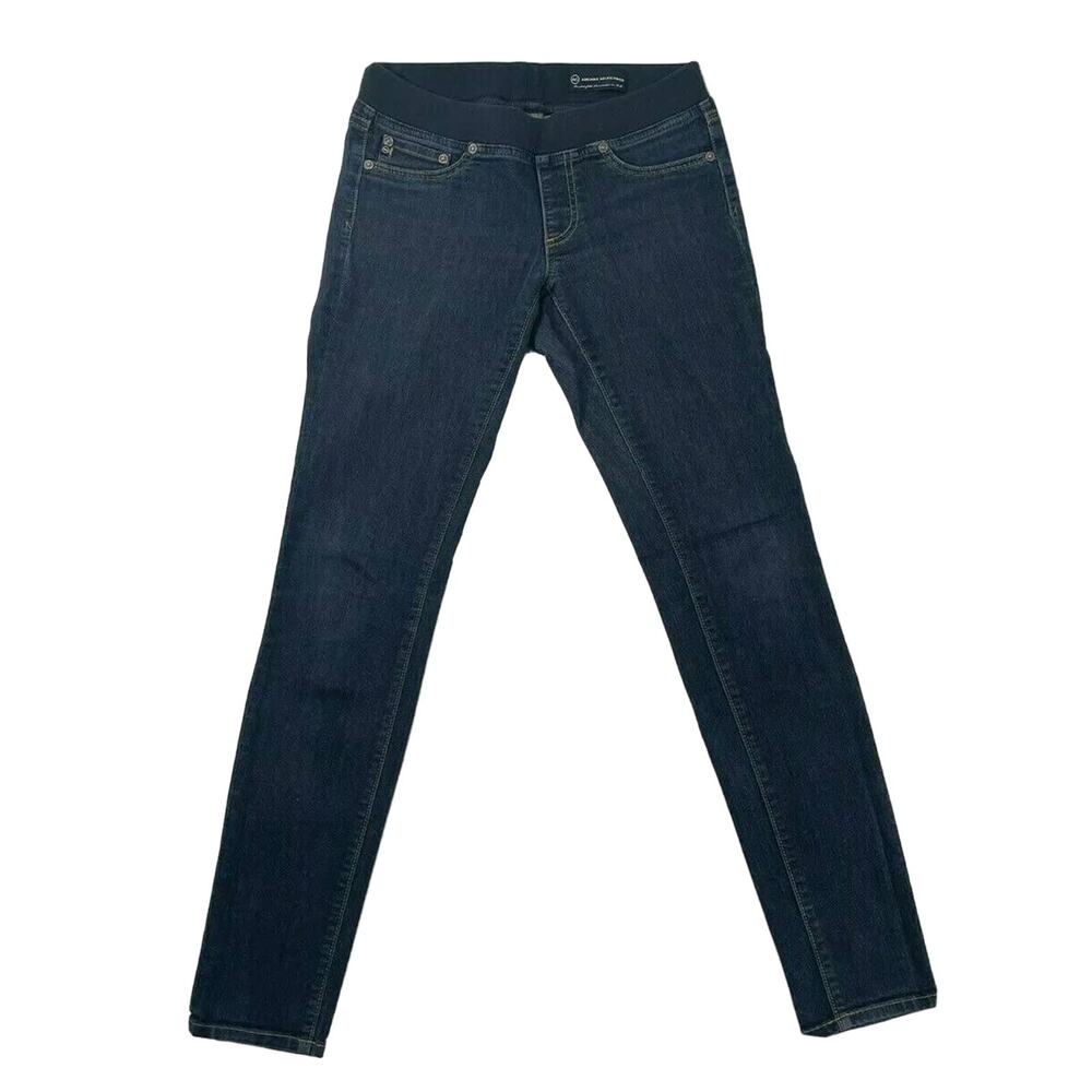 AG Adriano Goldschmied Elastic Waist Dark Wash Skinny Jeans Size 27R Blue
